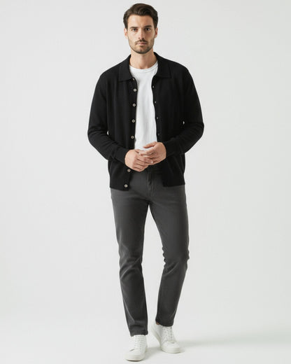 Cardigan Polo Buttoned