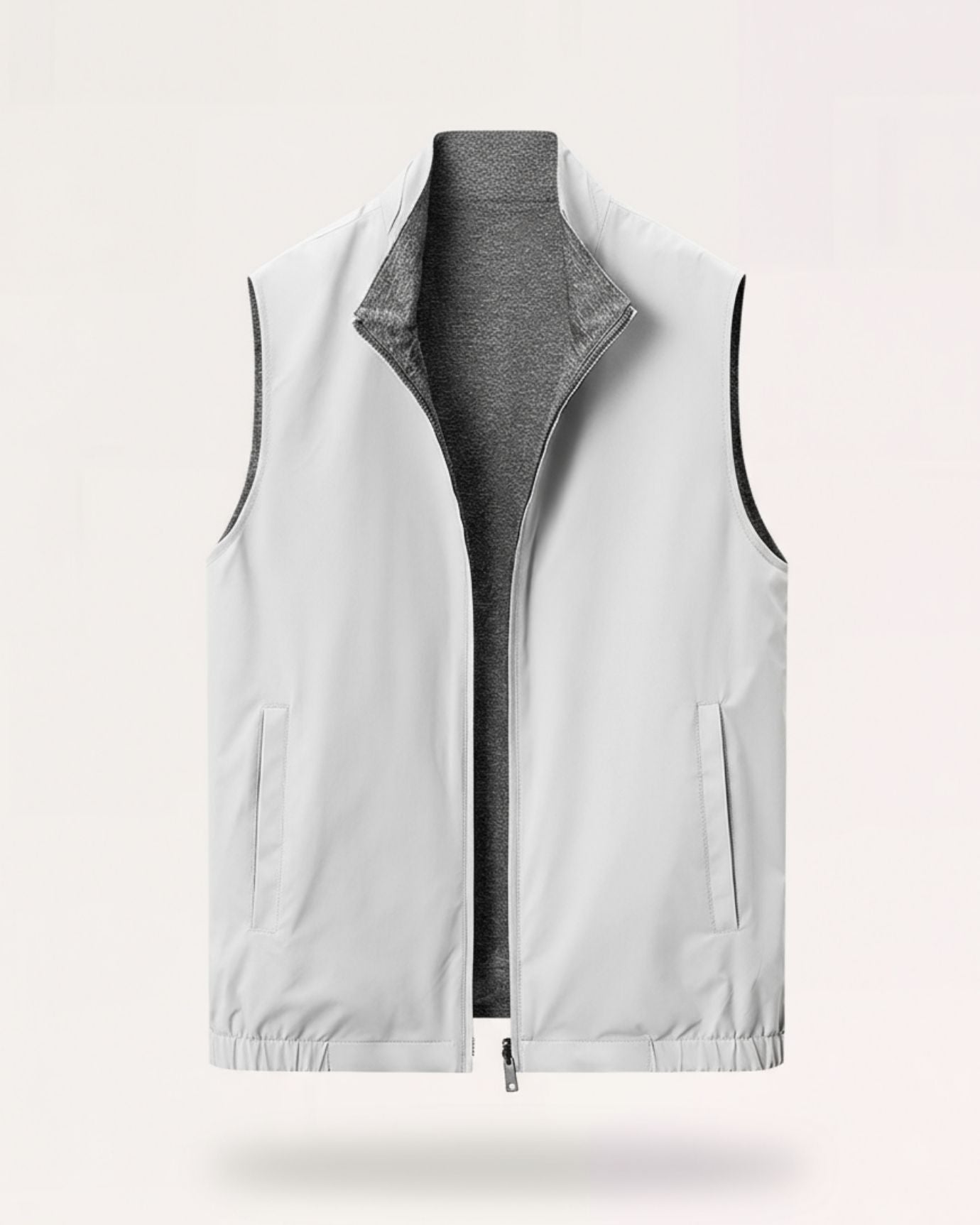 Reversible Vest Man Jacket Vest with Zipper