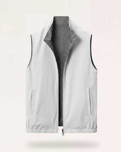 Reversible Vest Man Jacket Vest with Zipper