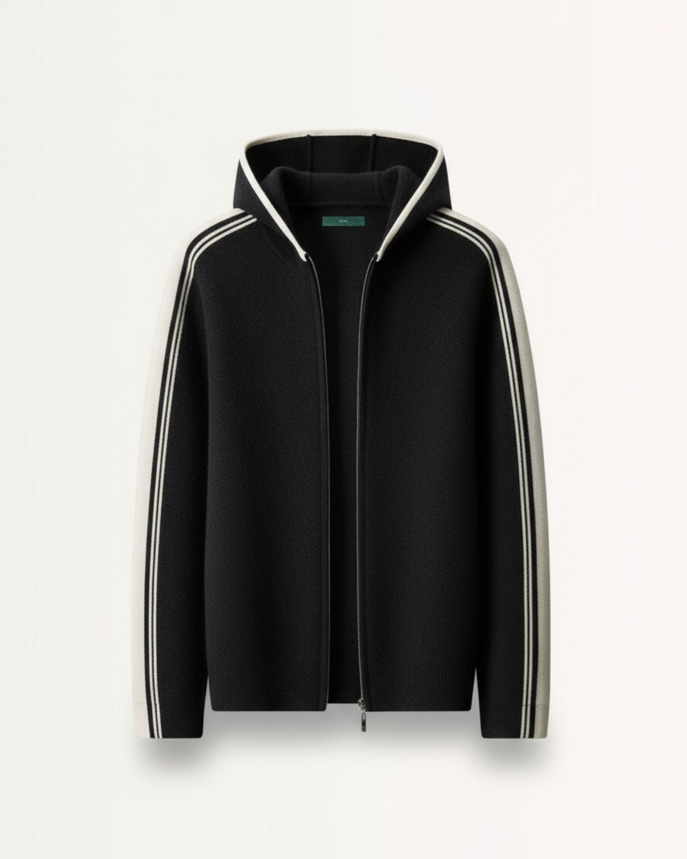 Wool & Cashmere blend hooded zipper