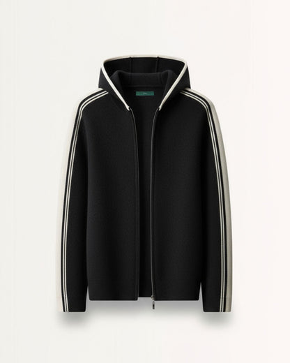 Wool & Cashmere blend hooded zipper