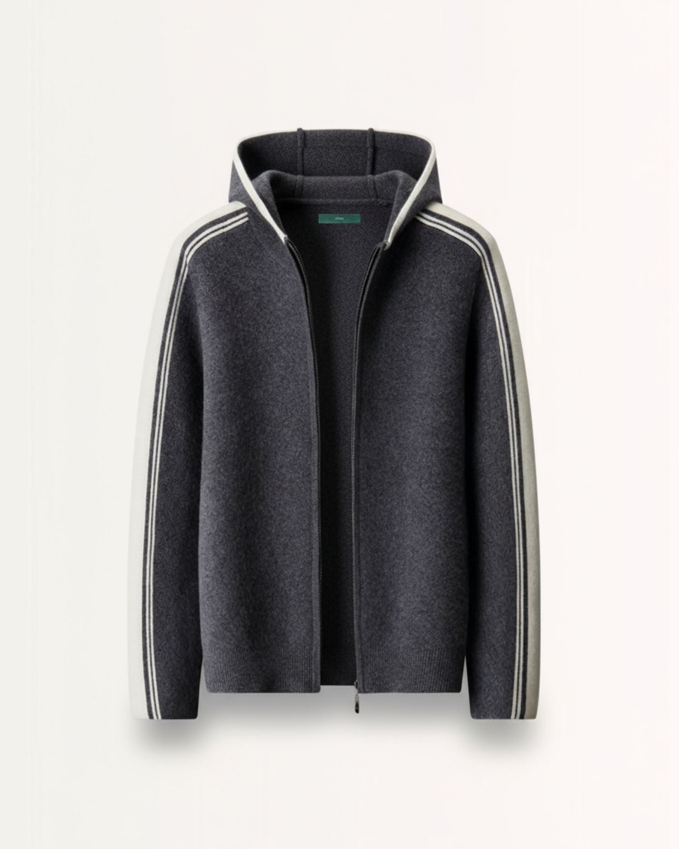 Wool & Cashmere blend hooded zipper