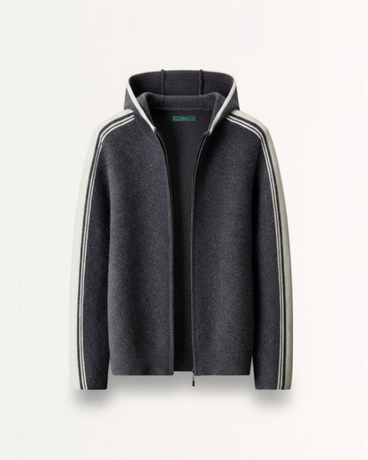 Wool & Cashmere blend hooded zipper
