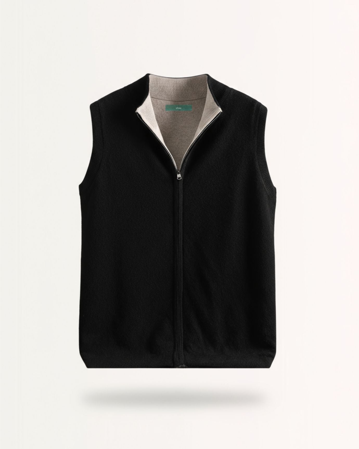 Wool & cashmere Vest Doble-Sided Zipper