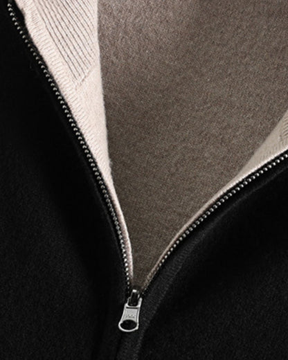 Wool & cashmere Vest Doble-Sided Zipper