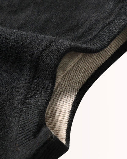 Wool & cashmere Vest Doble-Sided Zipper