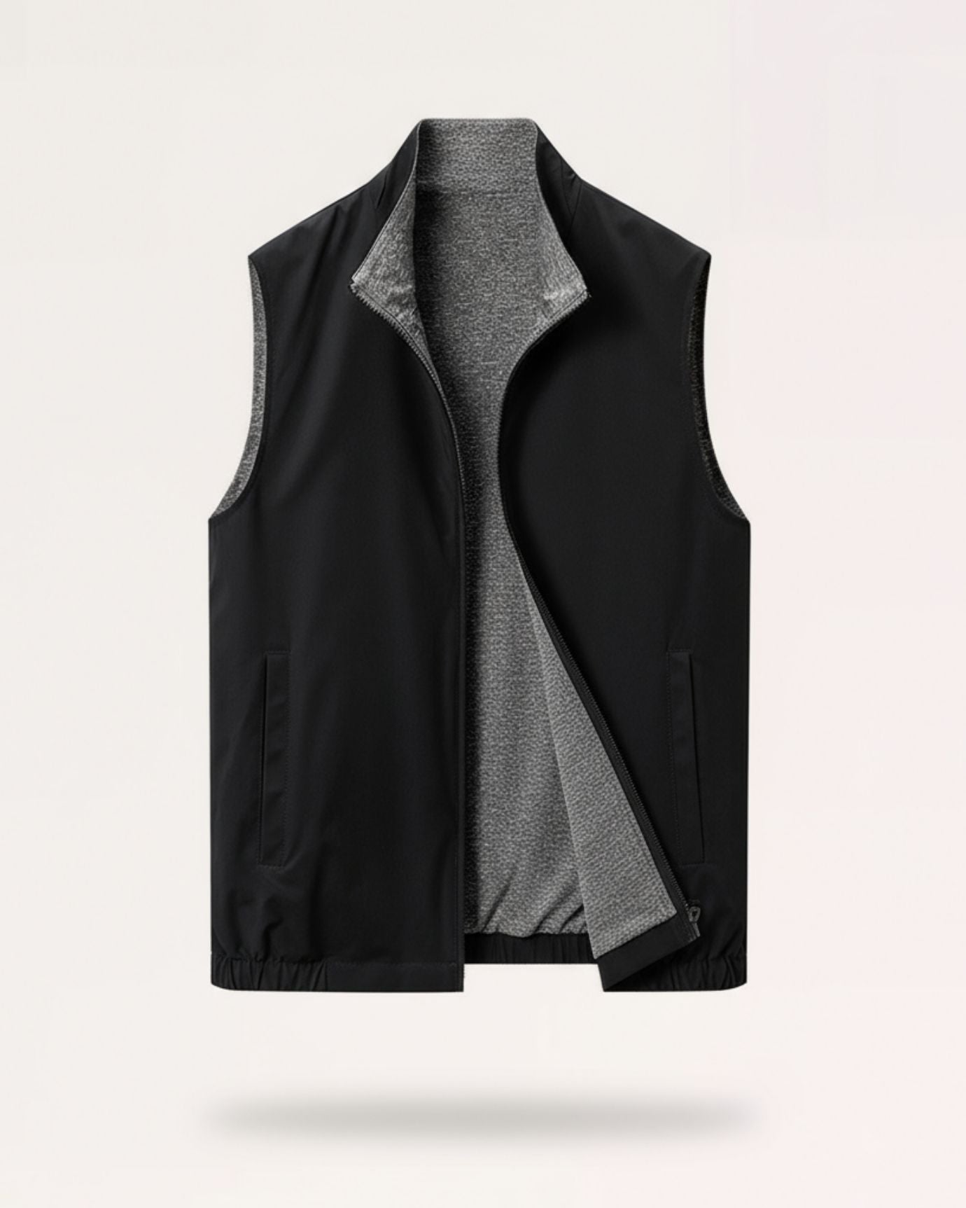 Reversible Vest Man Jacket Vest with Zipper