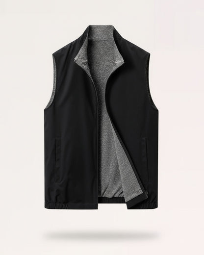 Reversible Vest Man Jacket Vest with Zipper