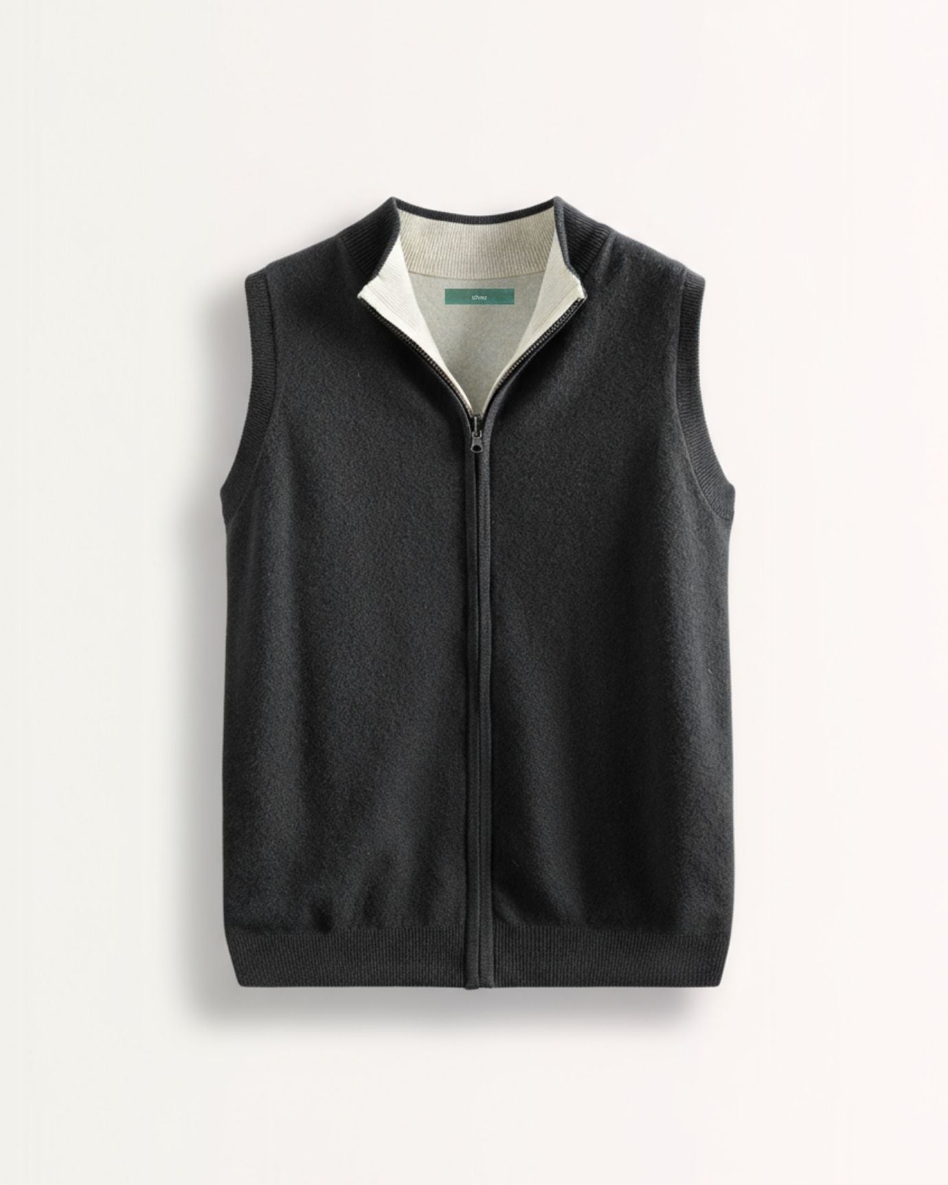 Wool & cashmere Vest Doble-Sided Zipper