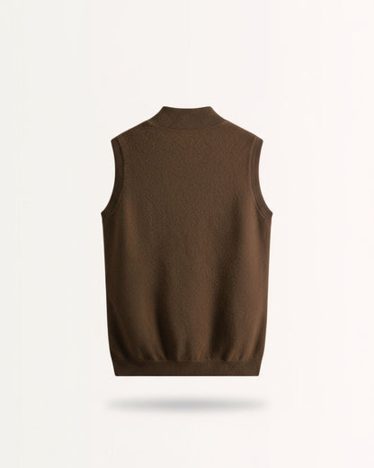 Wool & cashmere Vest Doble-Sided Zipper