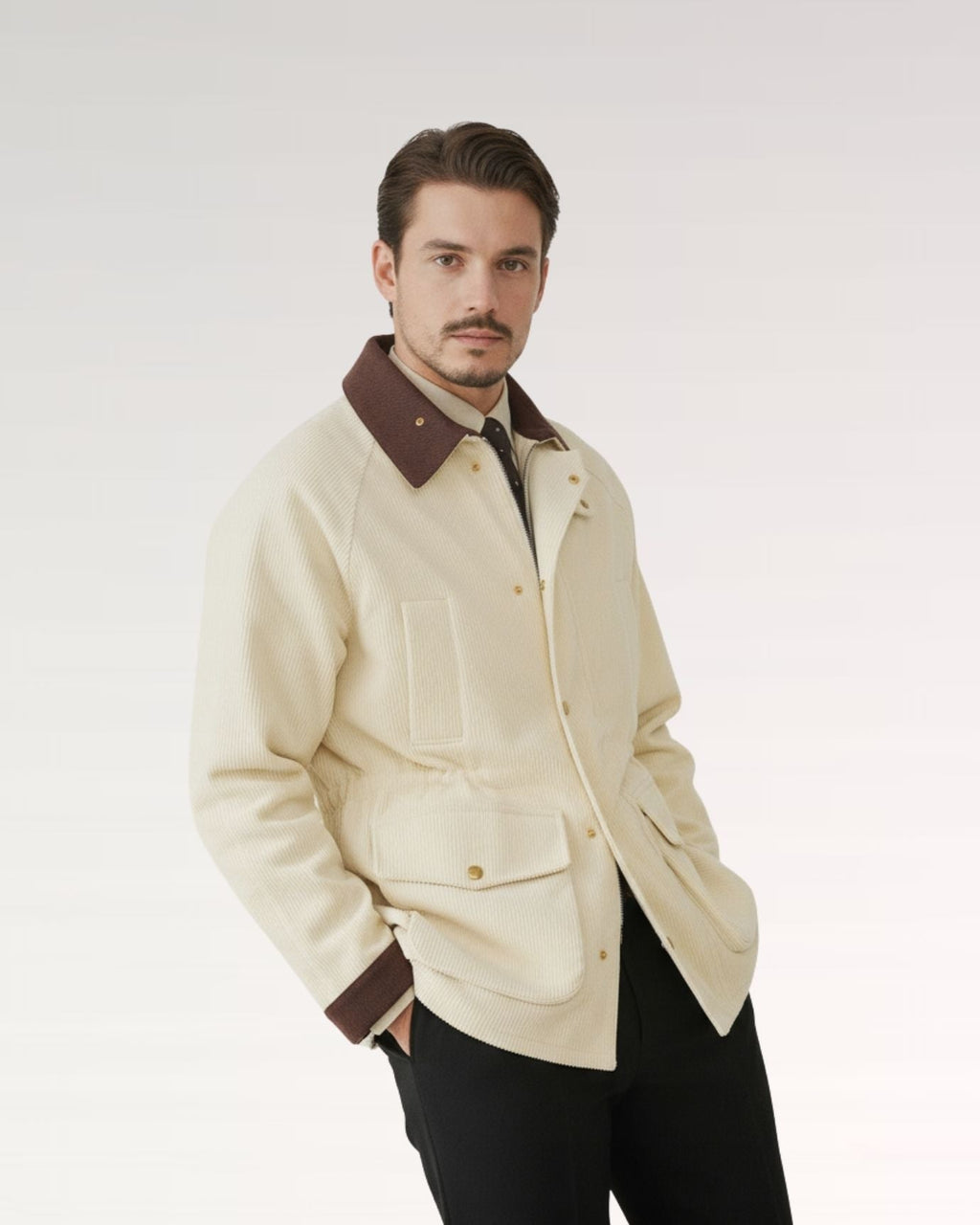 British Retro Jacket Cotton Corduroy