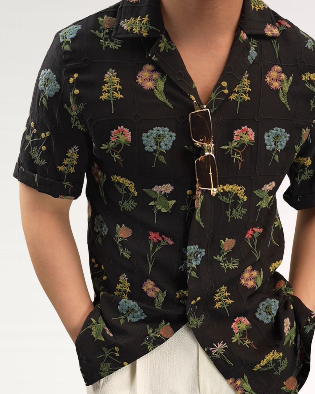 Flowery Embroidery Limited Edition Shirt