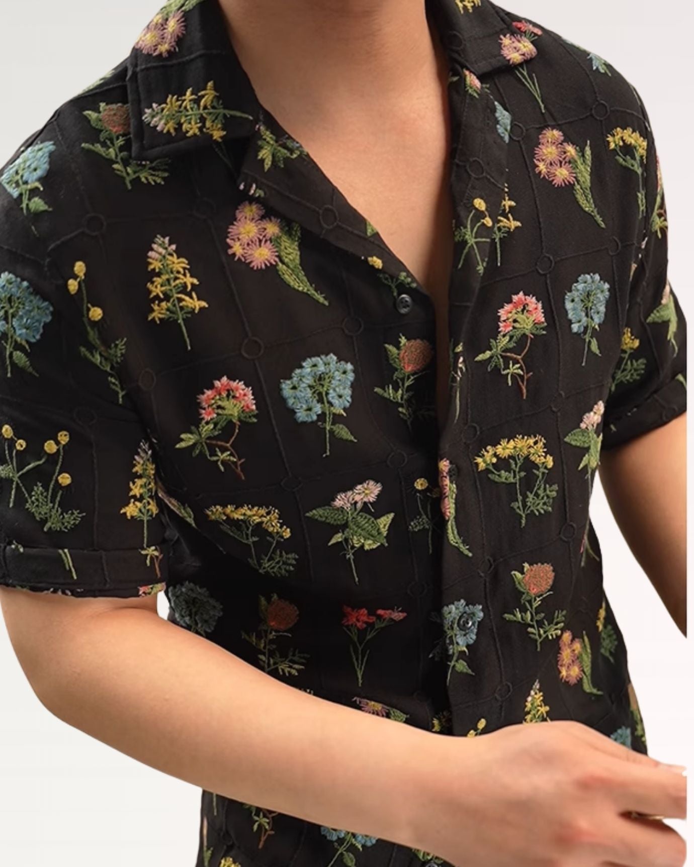 Flowery Embroidery Limited Edition Shirt