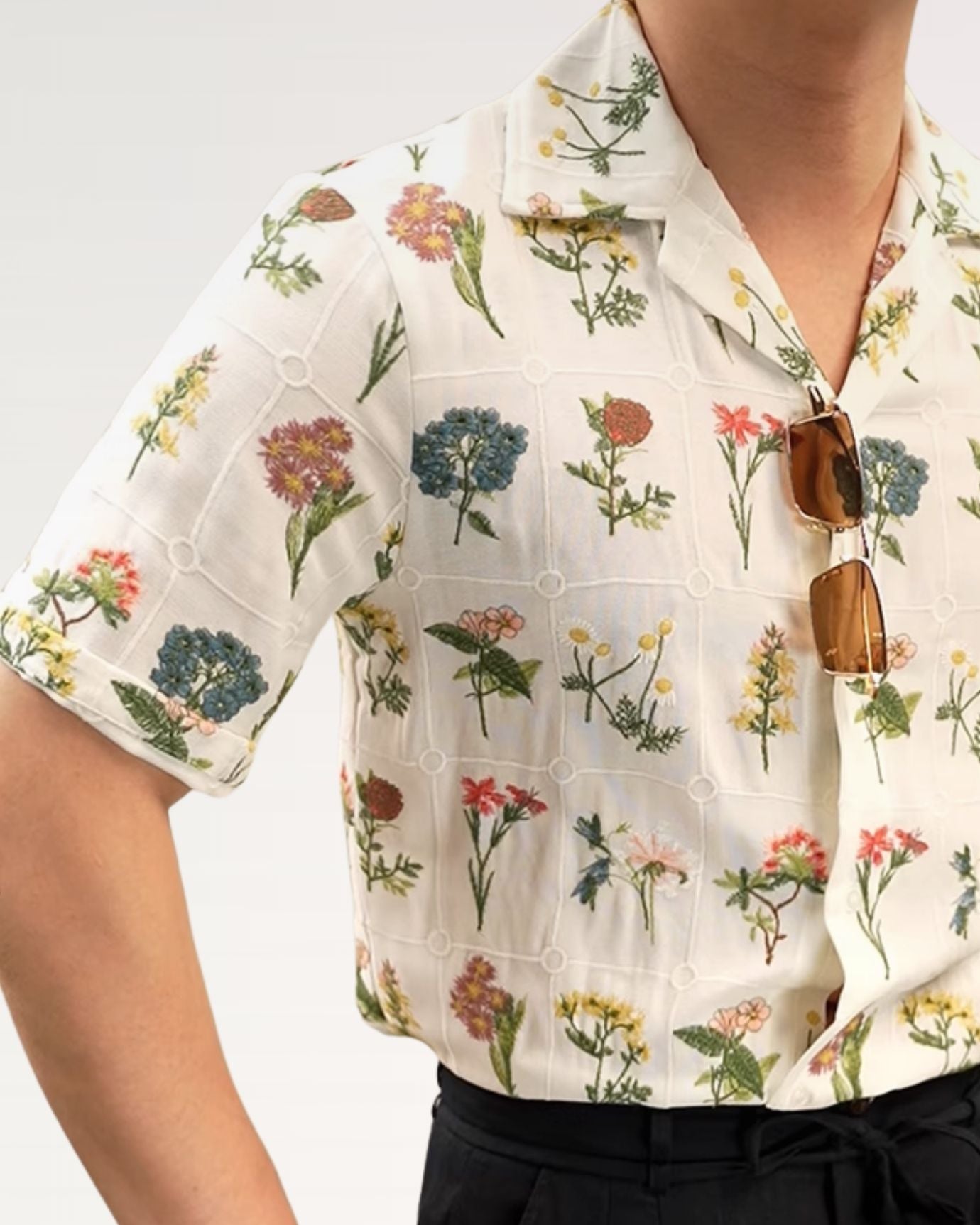 Flowery Embroidery Limited Edition Shirt