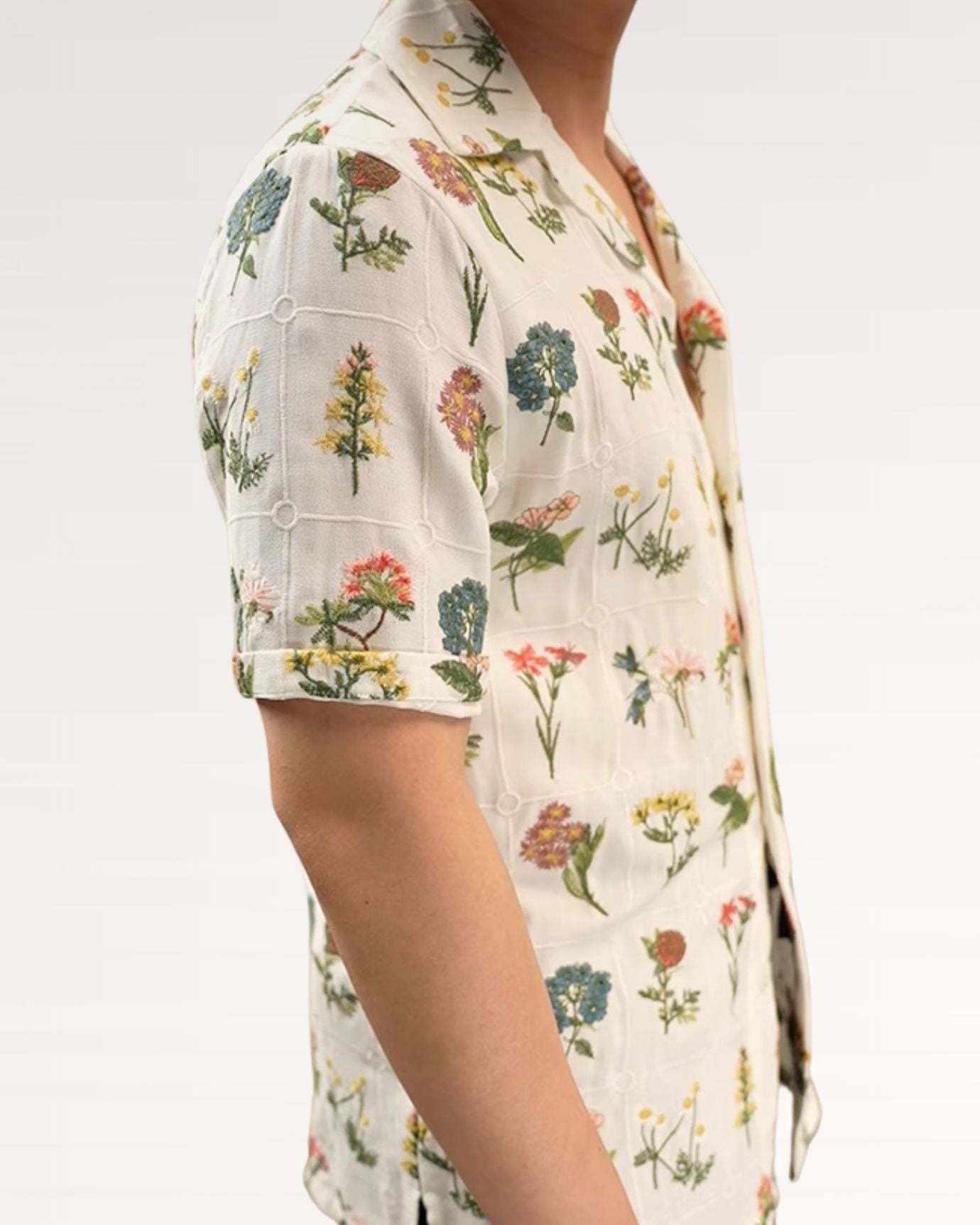 Flowery Embroidery Limited Edition Shirt