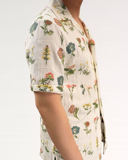 Flowery Embroidery Limited Edition Shirt