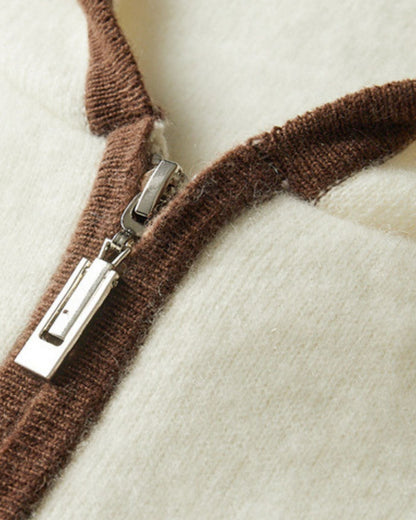 Cashmere Zipper Hooded Cardigan Limited Edition