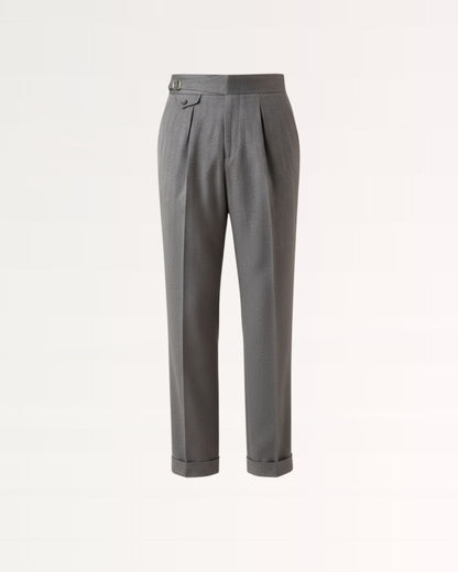 Business Grey Trousers Herringbone
