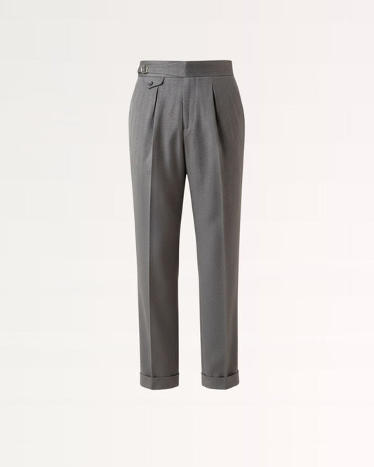 Business Grey Trousers Herringbone