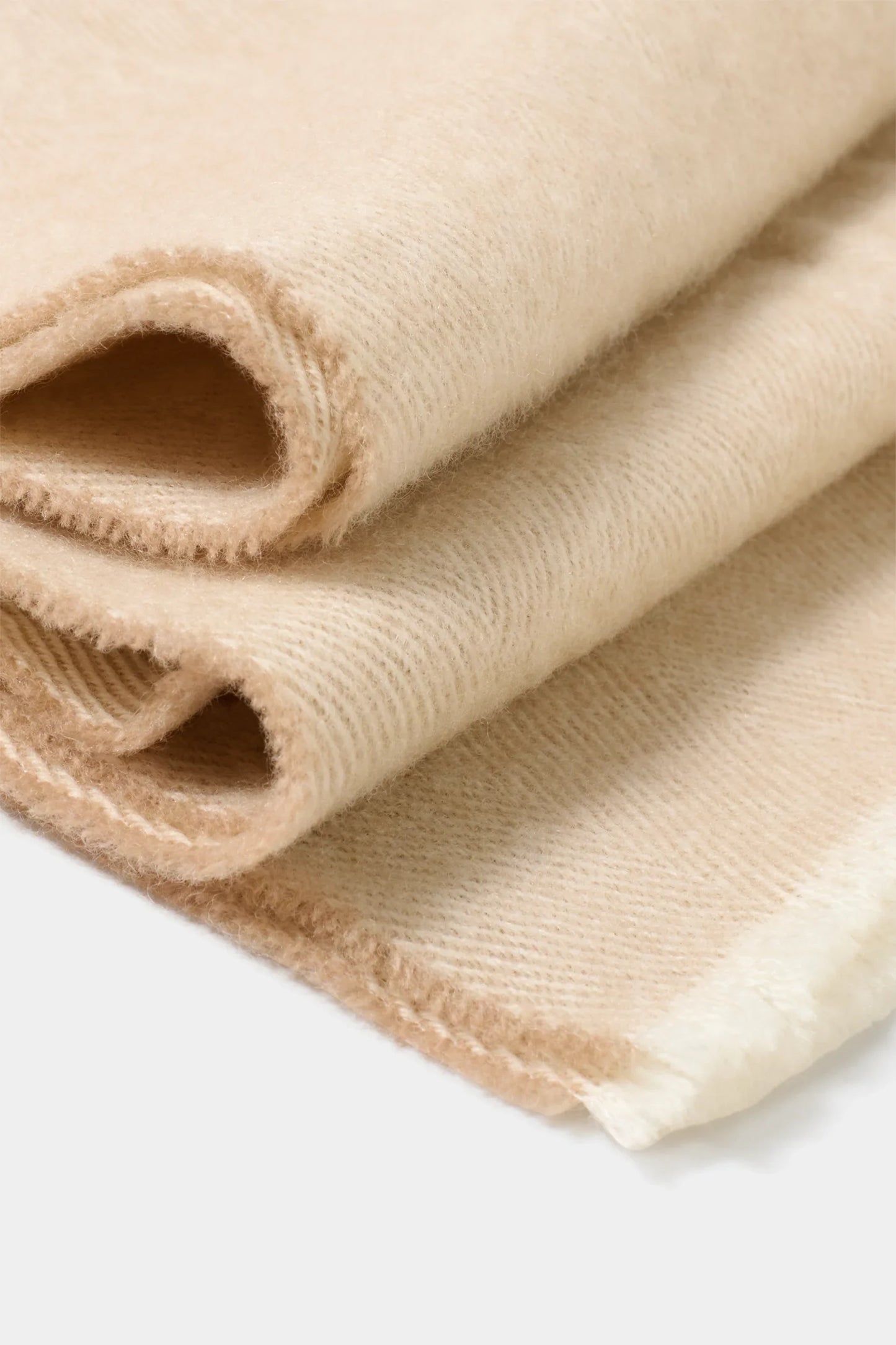 Beige herringbone scarf - Made in Italy