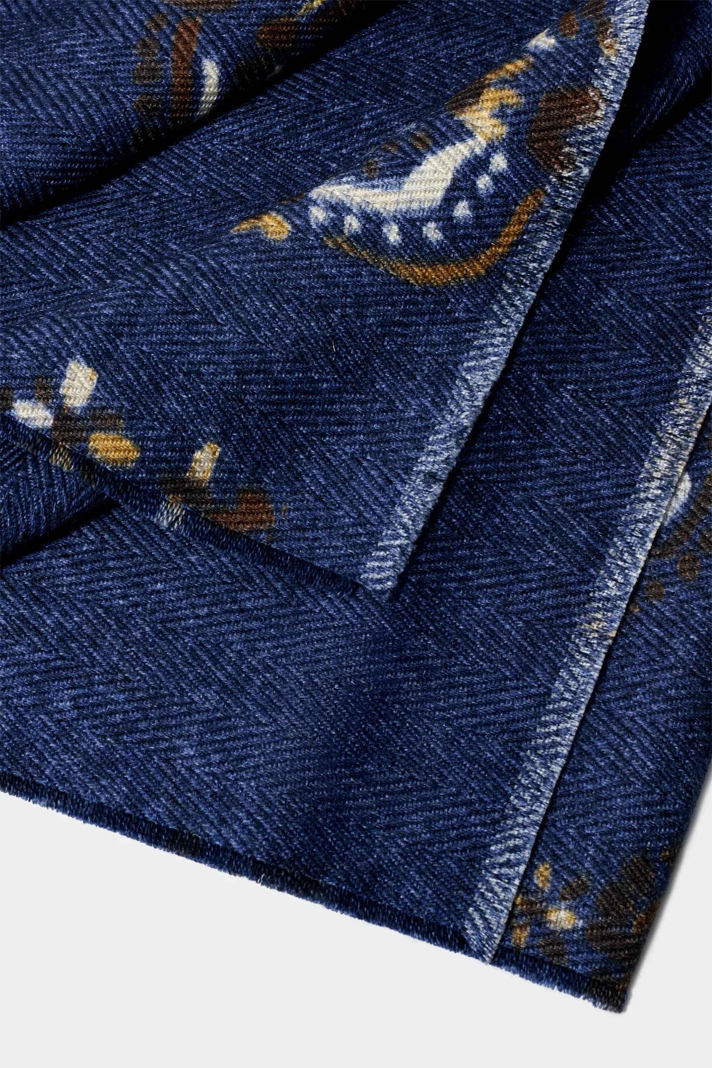 Blue patterned scarf - Made in Italy