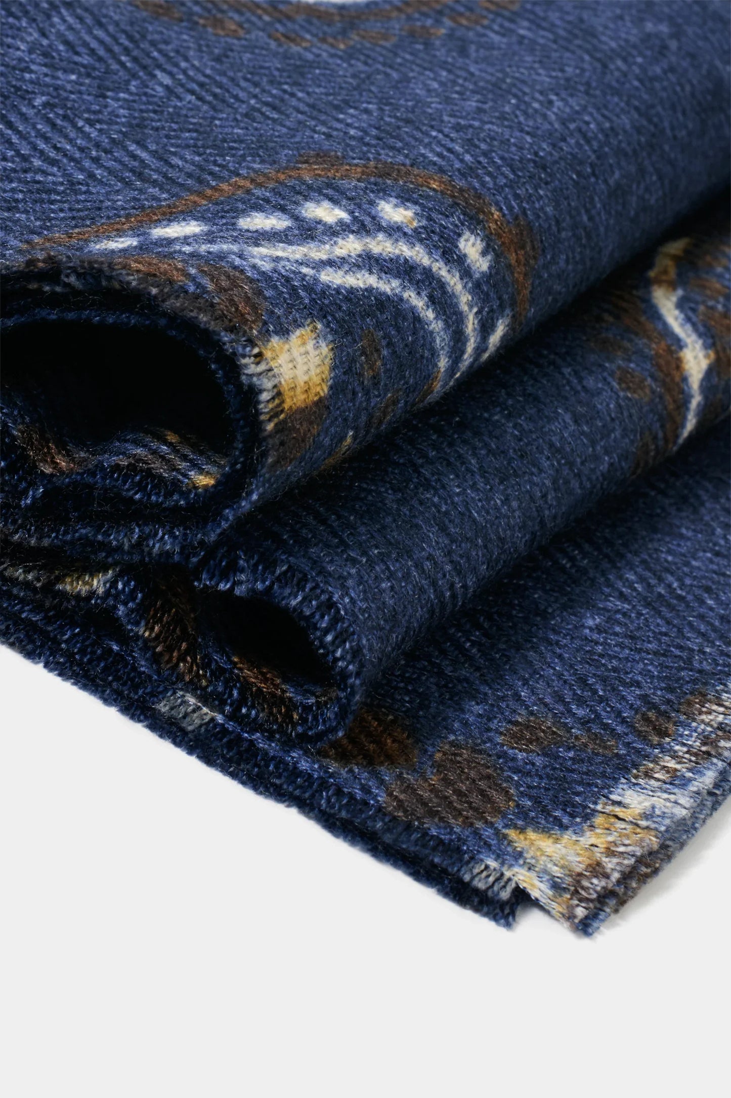 Blue patterned scarf - Made in Italy