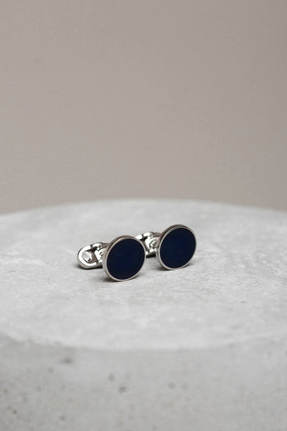 Blue cufflinks - Made in Italy