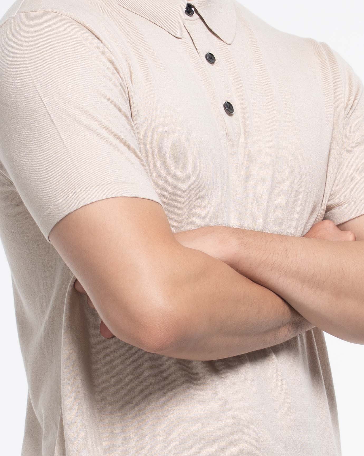 Mulberry Silk Cashmere Polo short-sleeved