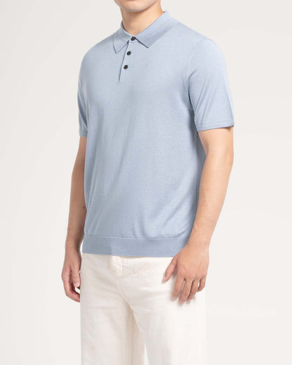 Mulberry Silk Cashmere Polo short-sleeved