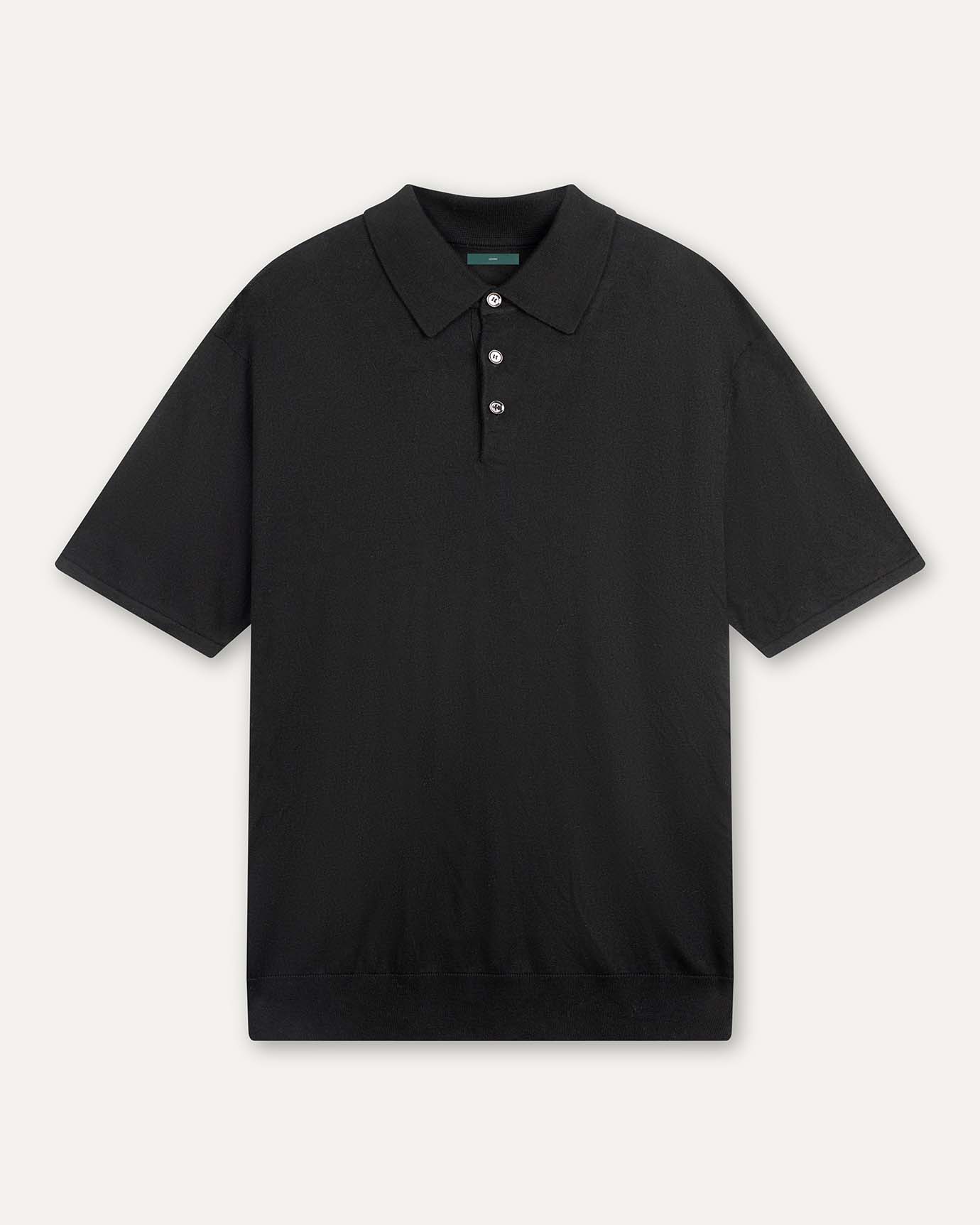 Mulberry Silk Cashmere Polo short-sleeved