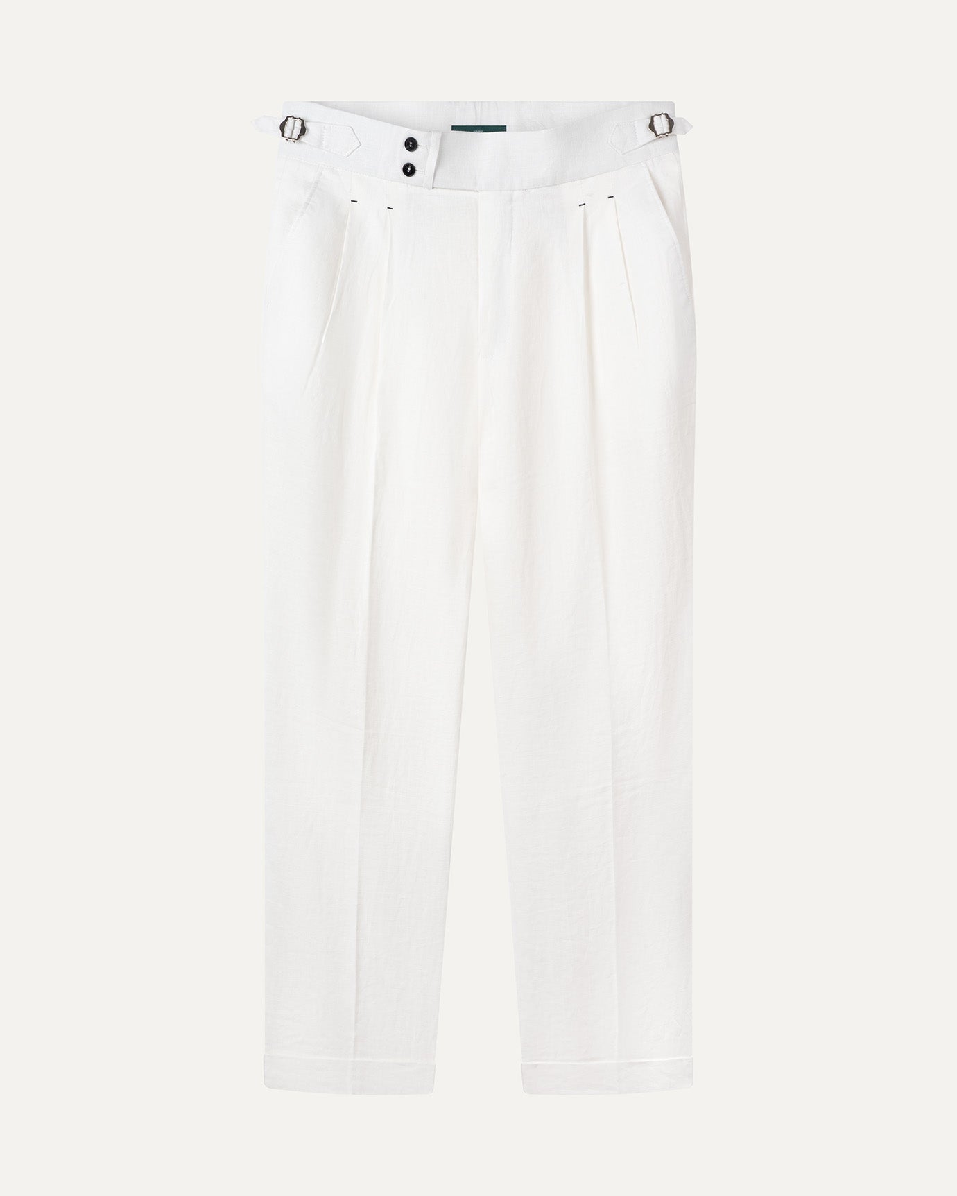 Rome Italian Linen Trousers White
