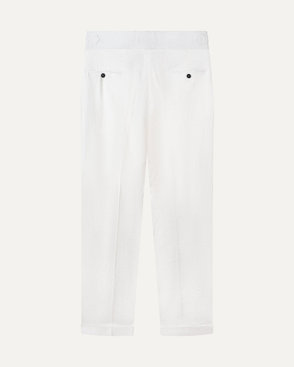 Rome Italian Linen Trousers White
