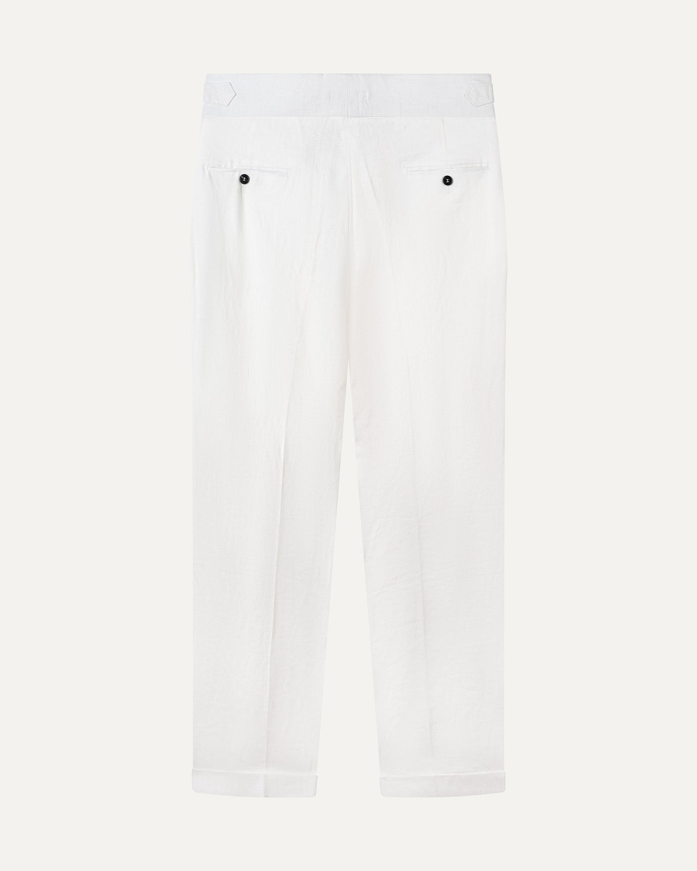 Rome Italian Linen Trousers White