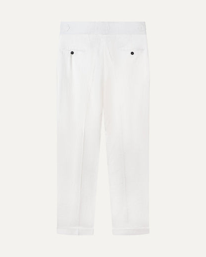Rome Italian Linen Trousers White
