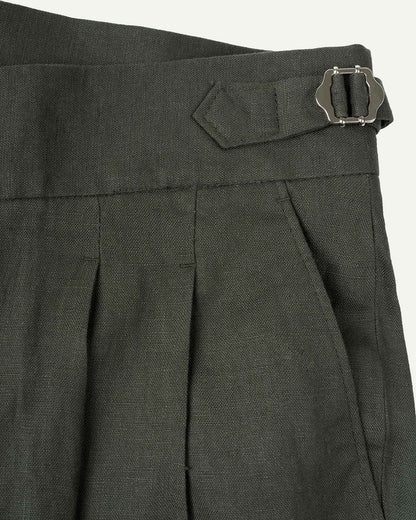 Rome Italian Linen Trousers Green