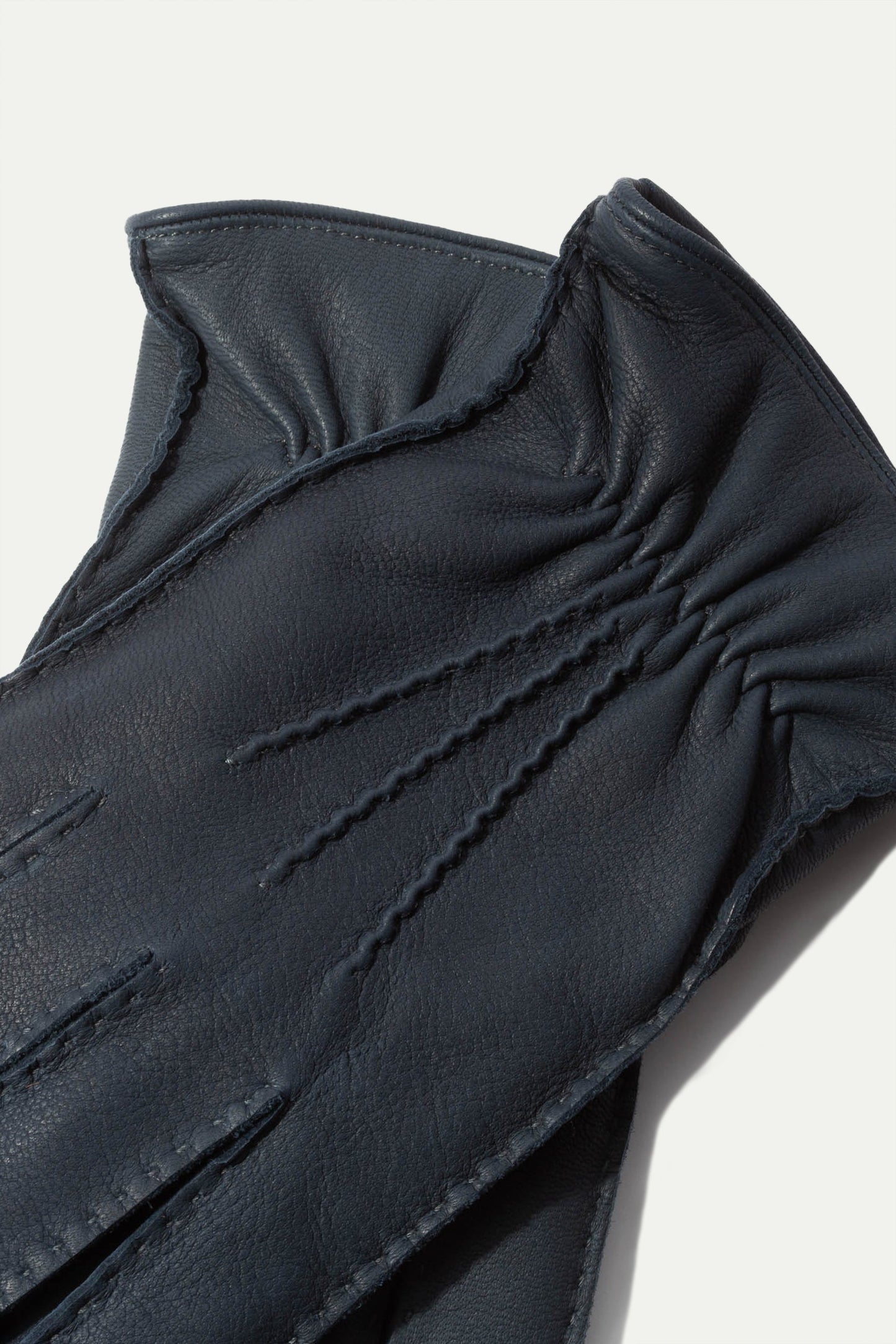 Dusty blue Deerskin Leather Gloves - Made in Italy