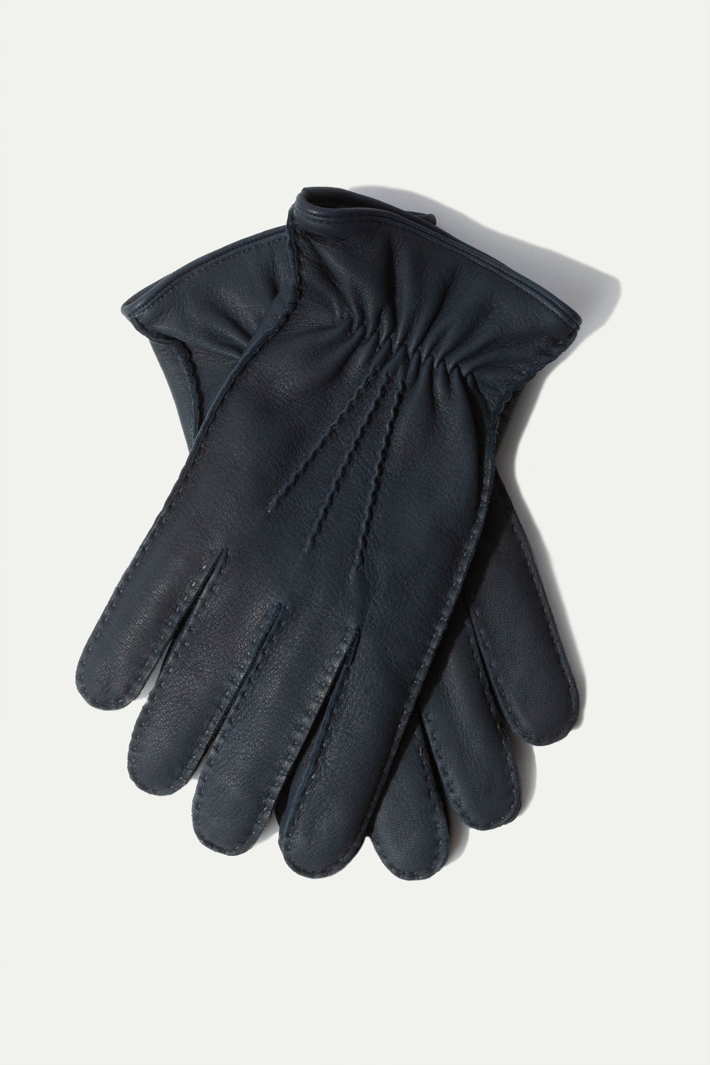 Dusty blue Deerskin Leather Gloves - Made in Italy