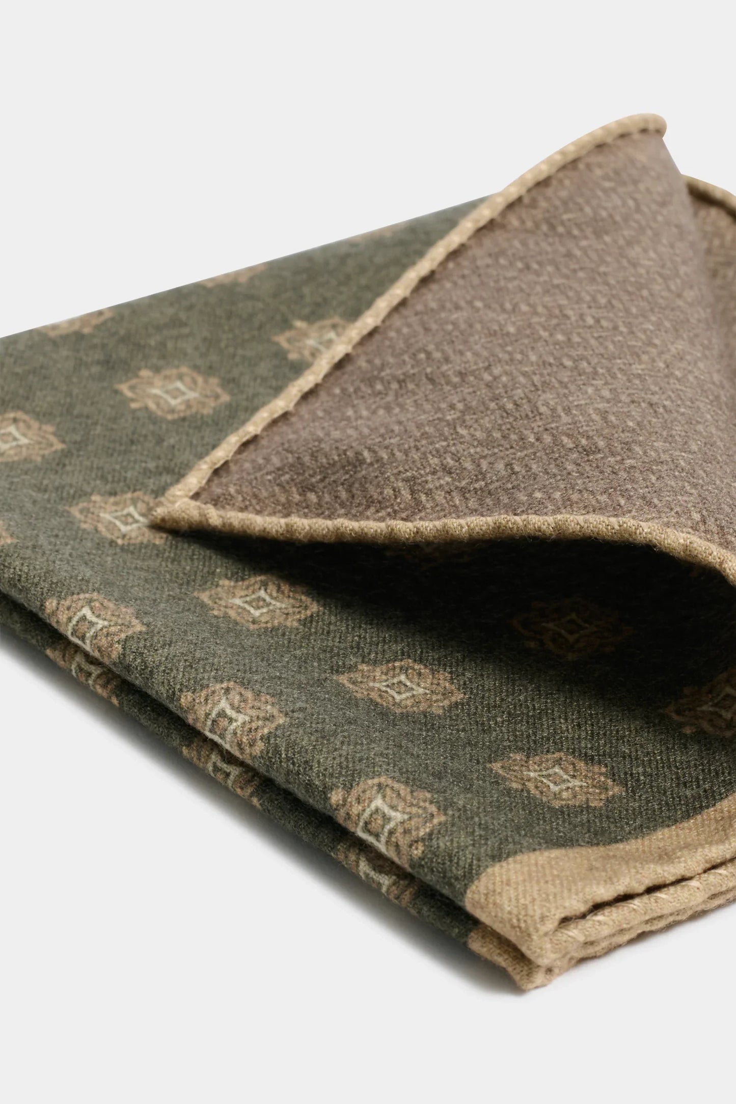 Green fancy pocket square - Made in Italy