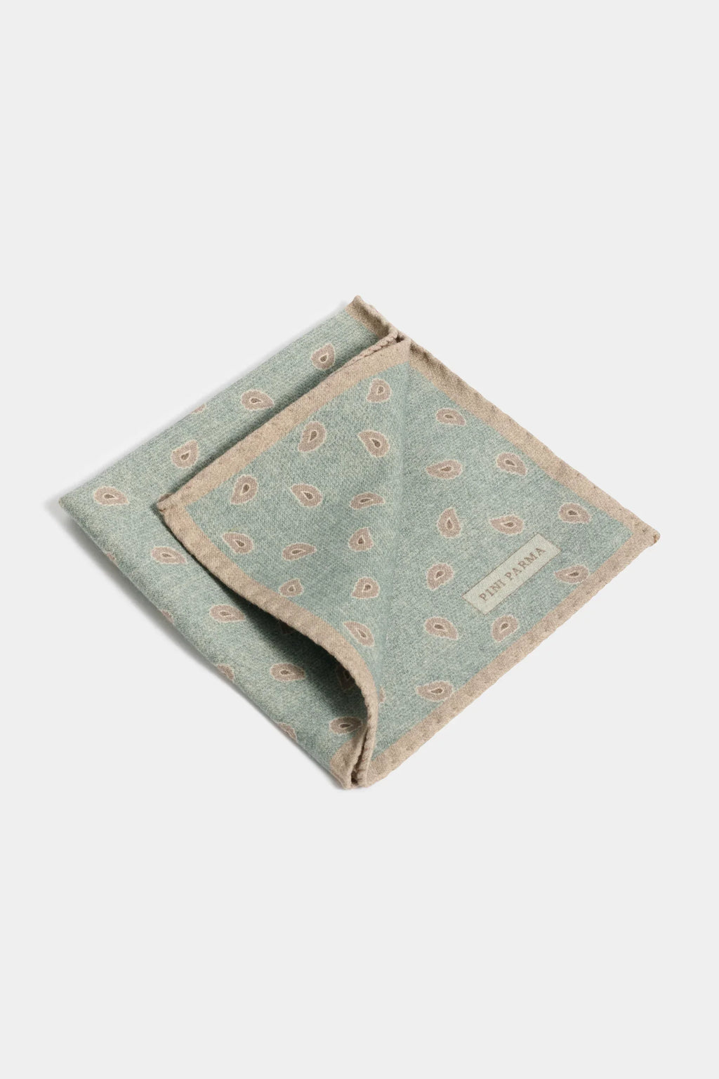 Green paisley pocket square - Made in Italy
