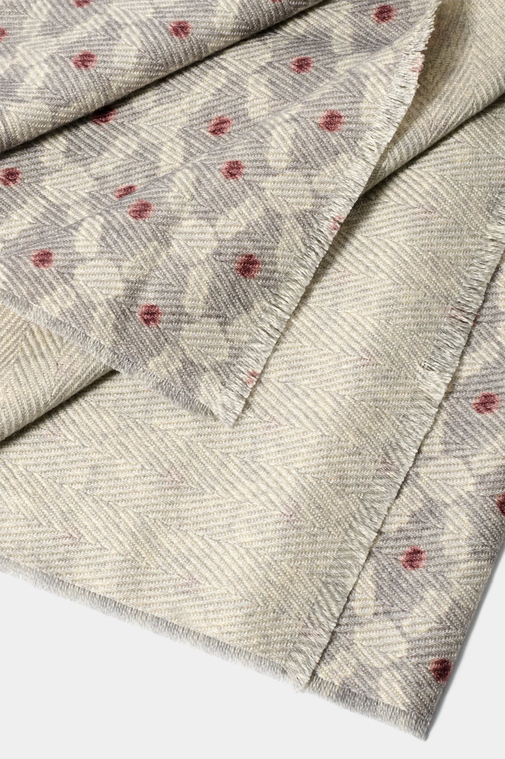 Grey patterned scarf - Made in Italy