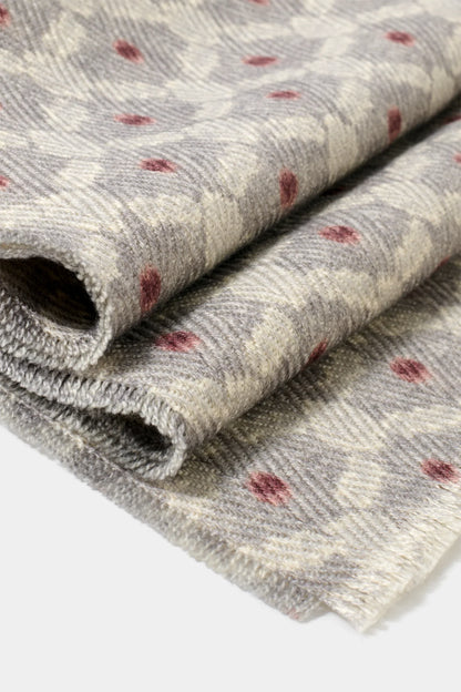 Grey patterned scarf - Made in Italy