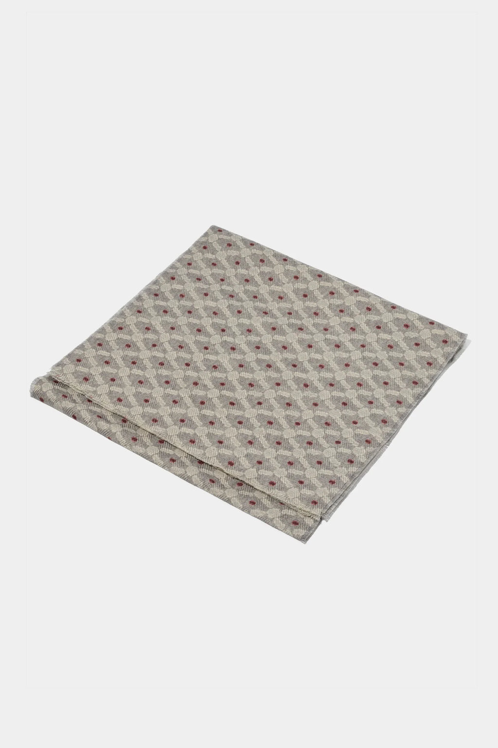 Grey patterned scarf - Made in Italy