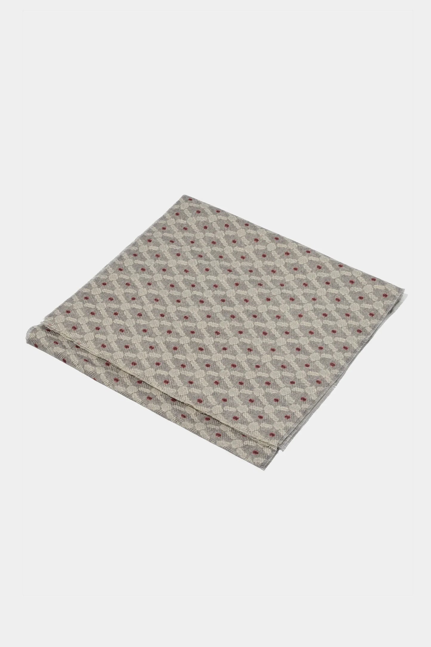 Grey patterned scarf - Made in Italy