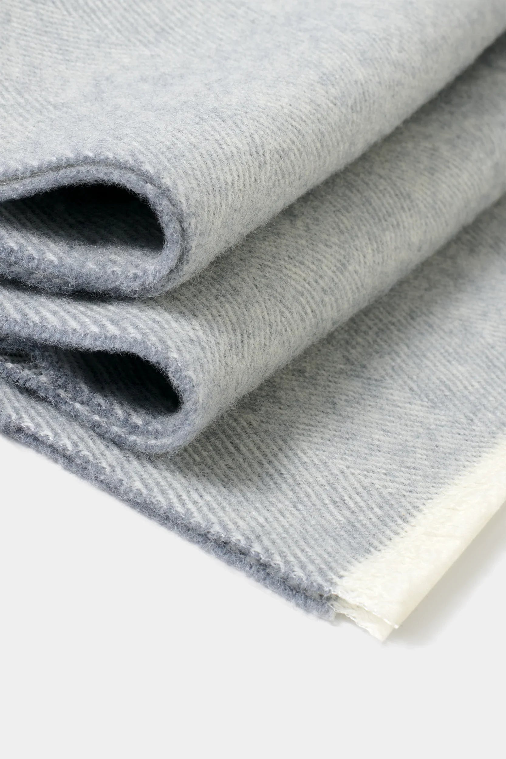 Light grey herringbone scarf - Made in Italy