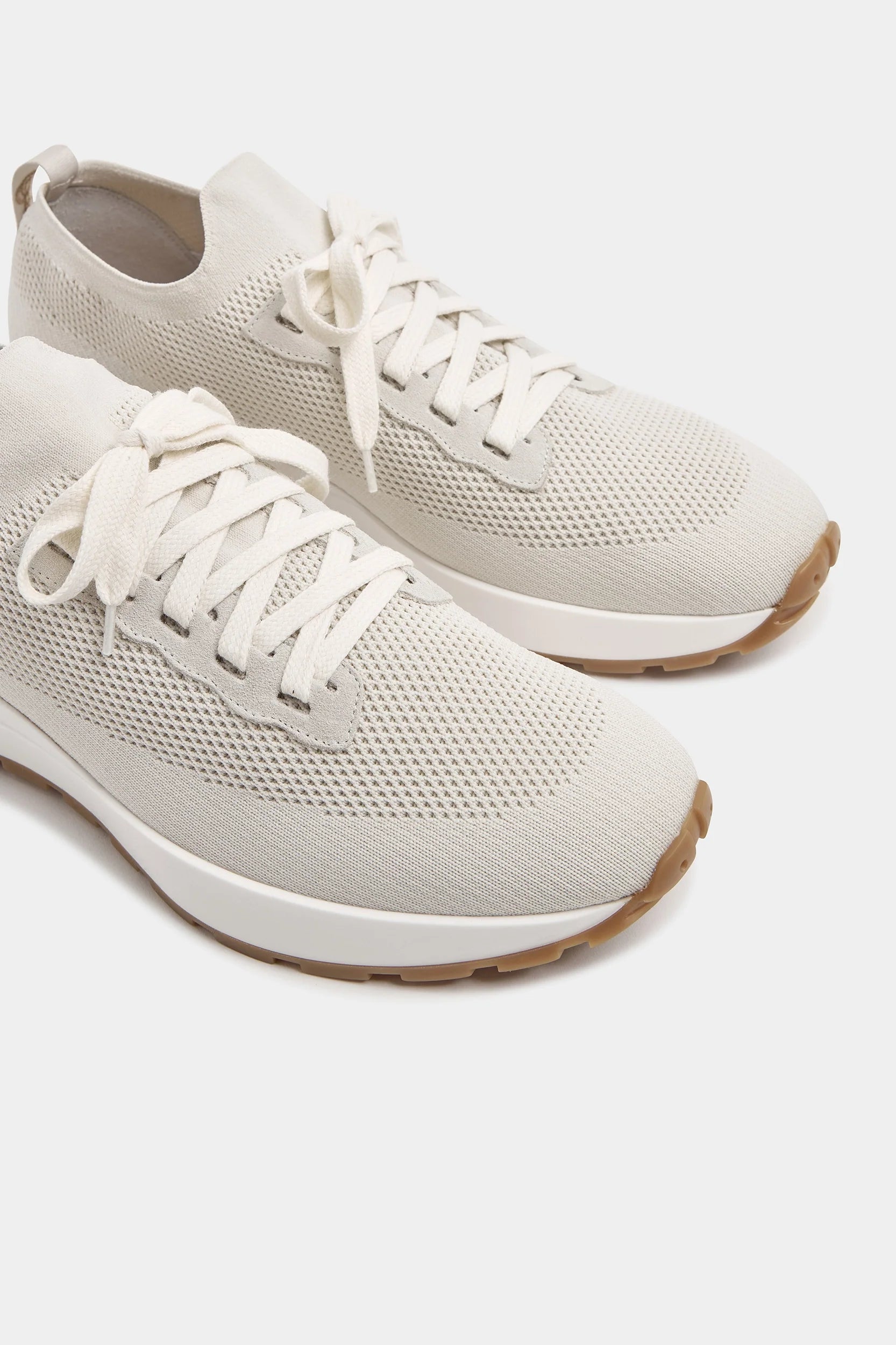 Off-white knitted sneakers - Made In Italy