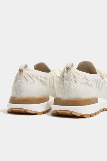 Off-white knitted sneakers - Made In Italy