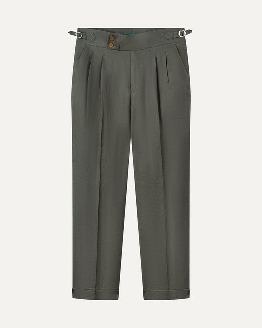 Rome Italian Linen Trousers Green