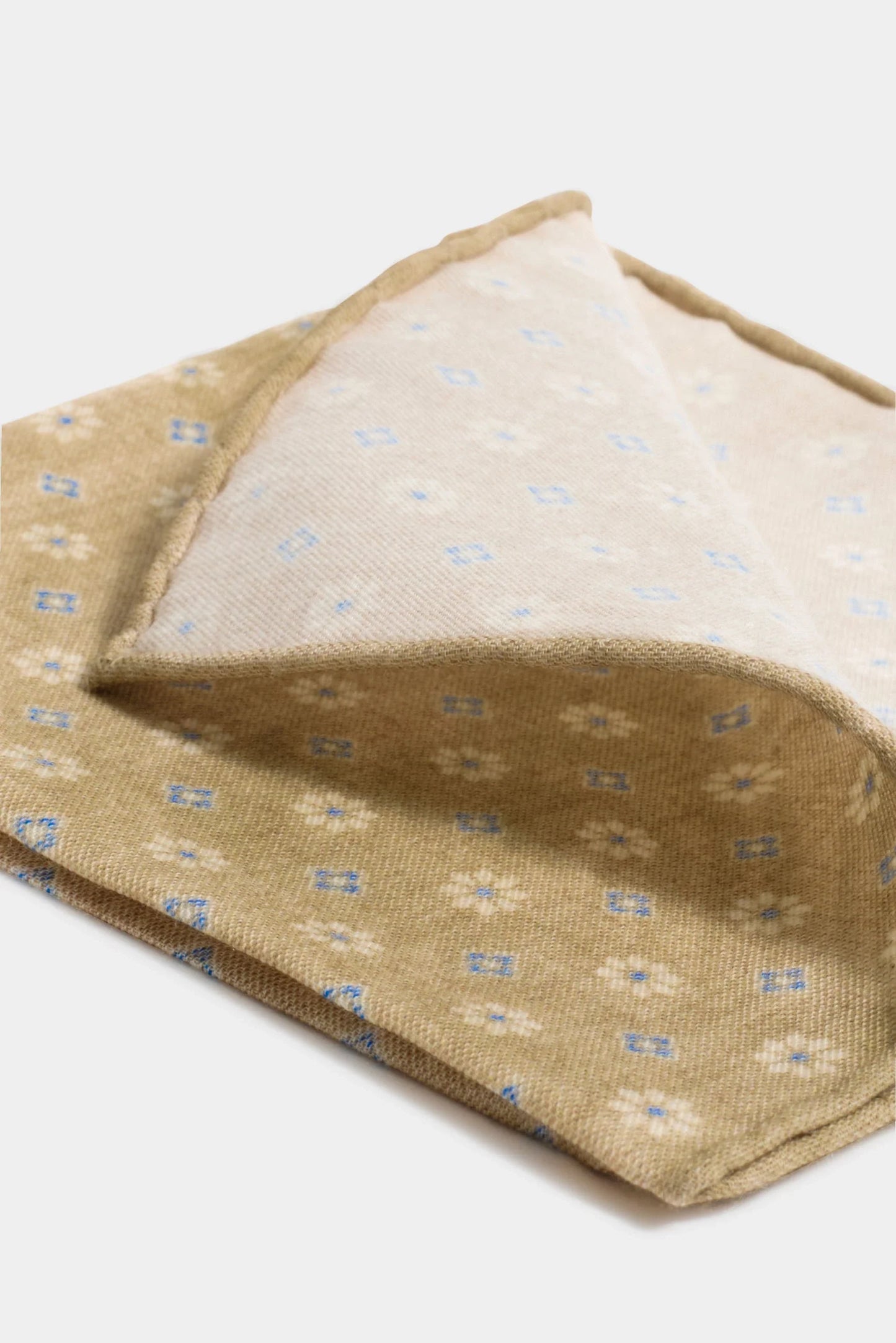 Taupe fancy pocket square - Made in Italy