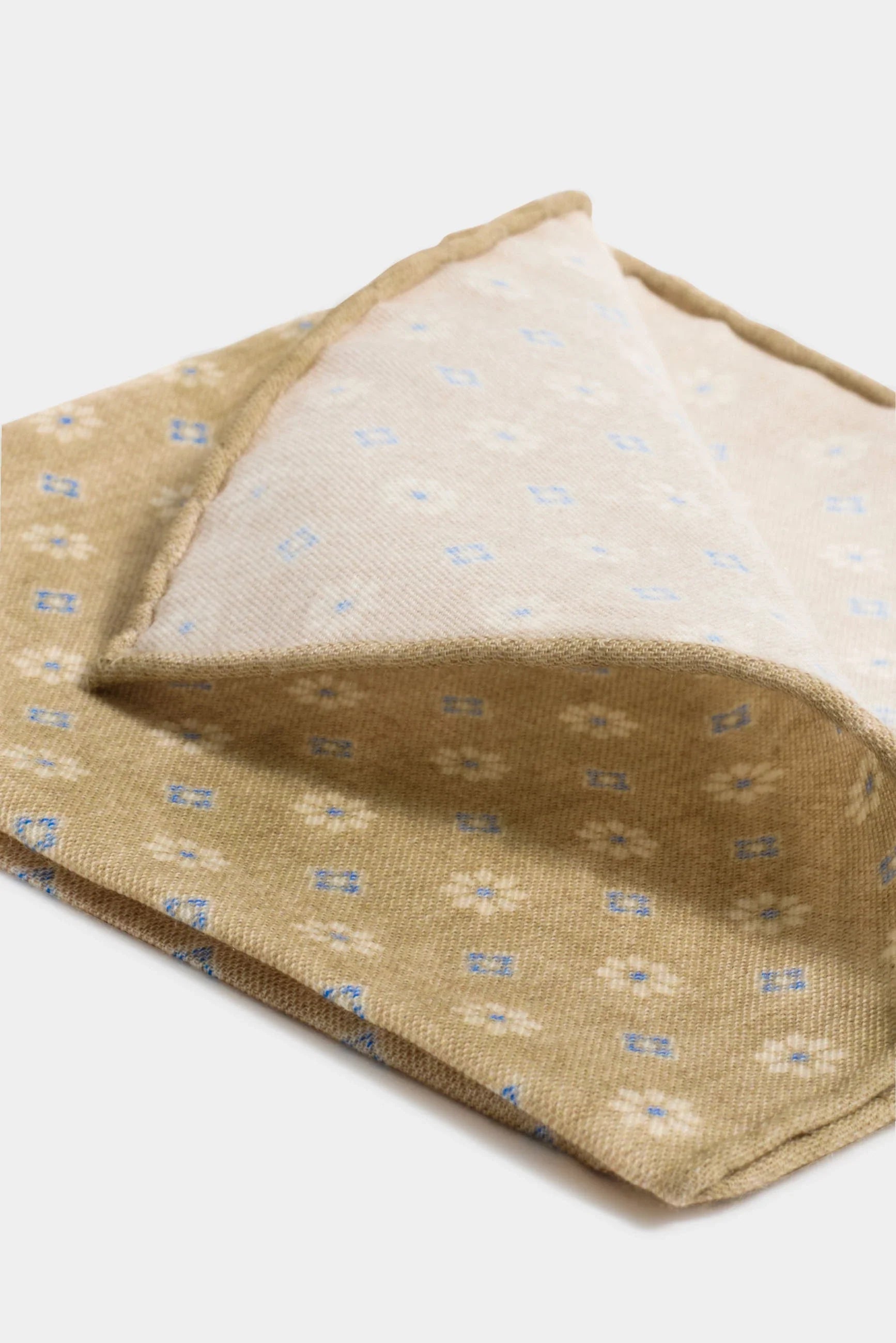 Taupe fancy pocket square - Made in Italy