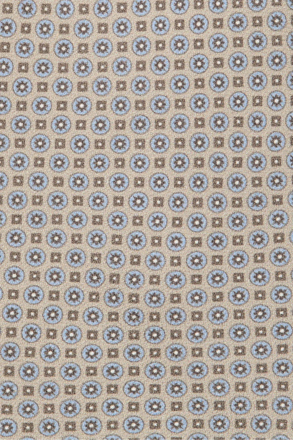 Taupe micro fancy silk tie - Made in Italy